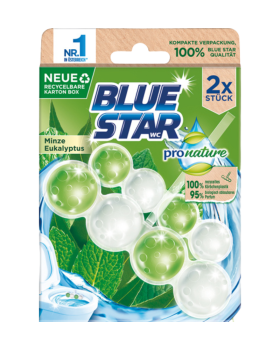 Blue Star pro nature Minze und Eukalyptus Duopack, WC Einhaenger, 104g